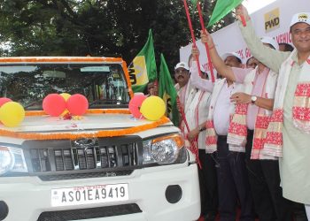 09-06-19 Guwahati- PWD Ceremonial distribution Government vehicles Radical changes on the way for Assam PWD, declares minister Himanta Biswa