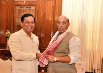 Sonowal Meet Defence minister Rajnath Sing