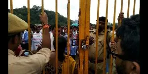 Assam TET teachers protest at Khanapara AAU playground