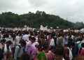 Assam TET teachers protest at Khanapara AAU playground