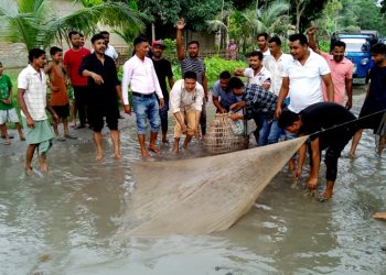 পথ নে পুখুৰী? বিটিএডি সংখ্যালঘু ছাত্ৰ সন্থাই মাছ ধৰিলে ৰঙিয়াৰ গোৰেশ্বৰ পথত