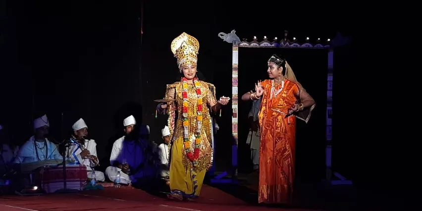 ladies bhaona in assam's sivasagar
