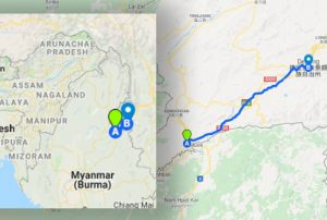 Paresh-Baruah-China-MapParesh Baruah shuttles between Dehong and Ruili