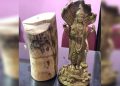 গোলাঘাট আৰক্ষীৰ অভিযান; তিতাবৰত উদ্ধাৰ বিষ্ণু মূৰ্তি, হাতী দাঁত