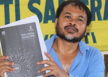 01-07-19 Guwahati- Akhil Gogoi press conference Quoting NITI aayog report, Akhil Gogoi slams Sonowal government