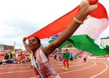 Hima Das wins gold at Poland