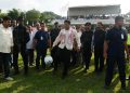 Sonowal playing football