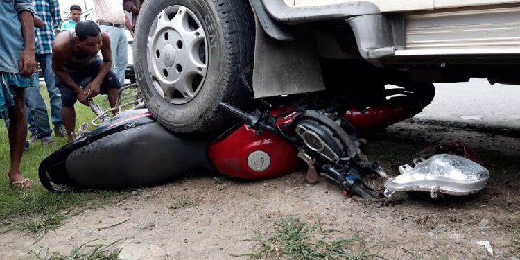 Road accident on NH 37 in Assam's Nagaon