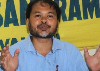 01-08-19-Guwahati-KMSS leader Akhil Gogoi press meet on Assam NRC publication