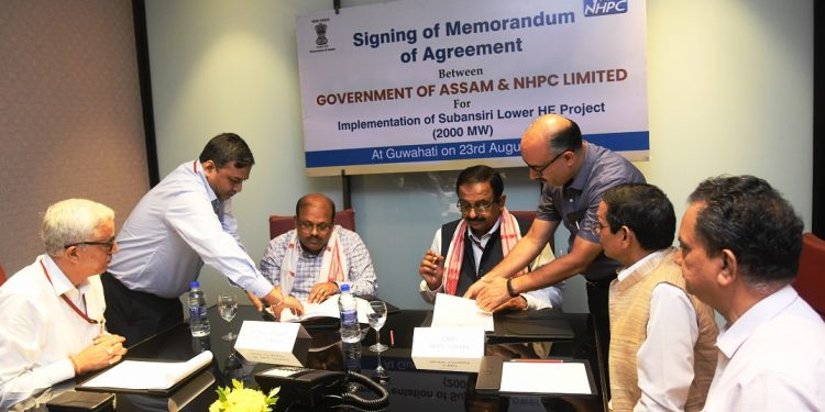 Lower Subansiri Hydro-electric project: Govt of Assam, NHPC sign MoA
