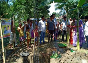 শিৱসাগৰৰ পাণবেচাত প্ৰধান মন্ত্ৰী আৱাস যোজনাৰ অধীনত গৃহ নিৰ্মাণৰ শুভৰাম্ভ