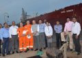 Vessel with imported crude oil