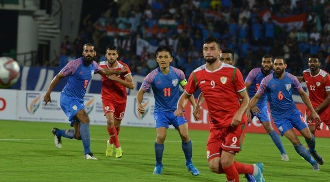 India leads Oman 1-0 in the World Cup 2022 qualifier in Guwahati