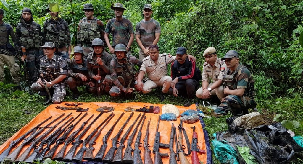 Chirang police seize huge cache of arms, ammunition in BTAD's Panbari reserved forest