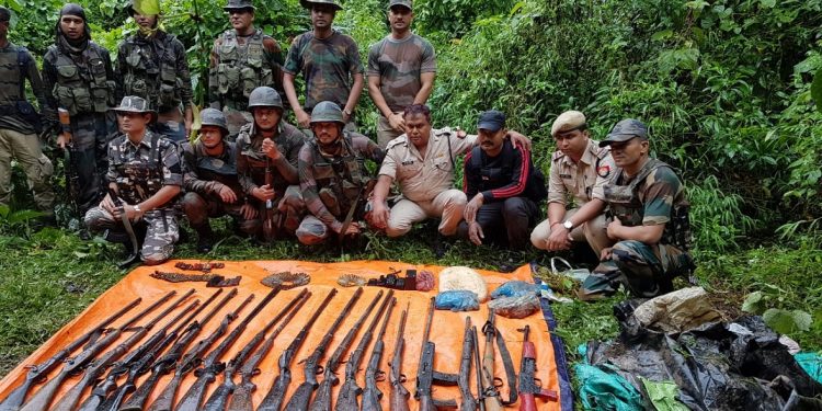 Chirang police seize huge cache of arms, ammunition in BTAD's Panbari reserved forest