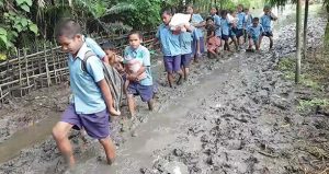 Majuli Children way to School