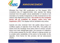 NRC Announcement