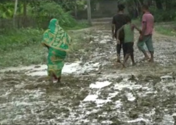 গোৱালপাৰা পূব বিধানসভা সমষ্টিৰ পথৰ কদৰ্য্যময় ৰূপ; প্ৰতিবাদৰ হুংকাৰ স্থানীয় ৰাইজৰ