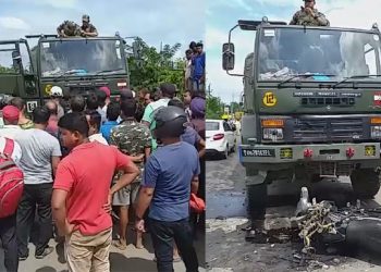 শিৱসাগৰত সেনাবাহিনীৰ কনভয়ৰ লগত মুখামুখি সংঘৰ্ষ; এজন নিহত, উত্তপ্ত পৰিস্থিতি