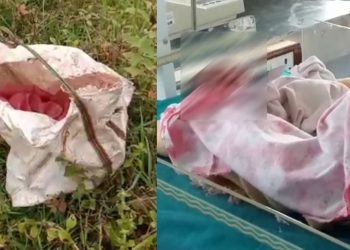 শিৱসাগৰৰ নামতিত মোনাত ভৰাই থোৱা অৱস্থাত নৱজাতক উদ্ধাৰ