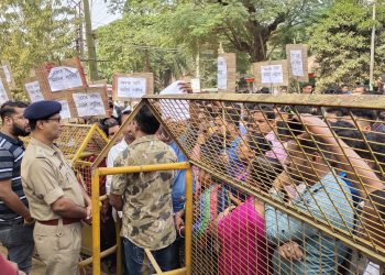 Hindu Jagran Manch protests against "Love Jihaad" in Hojai