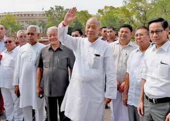 Manipur-Congress-delegation Former Manipur Chief Minister Okram Ibobi Singh, now leading his partymen in.anti-CAB protests, is in trouble over CBI raids in his residence
