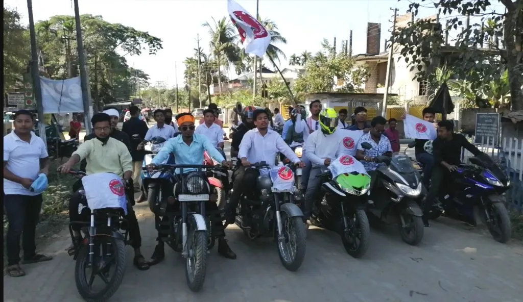 নাগৰিকত্ব সংশোধনী বিধেয়ক বাতিলৰ দাবীত মাৰ্ঘেৰিটাত আছুৰ বাইক ৰেলী