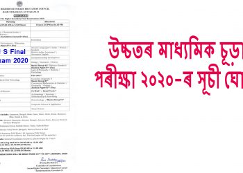 HS Final Exam 2020
