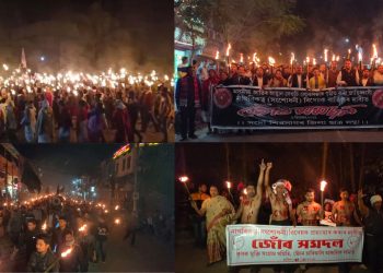 শিৱসাগৰত ব্যাপক কেব বিৰোধী প্ৰতিবাদ; ১৪৪ ধাৰা বলৱৎ