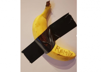 Italian satirical artist Maurizio Cattelan's Banana art sells for $120,000 in Miami Beach