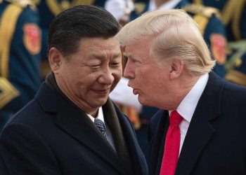 China's President with Trump