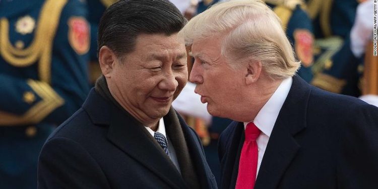 China's President with Trump