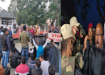 AASU protest at Sivasagar