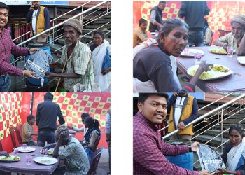 Biswanath Youth offer feast to poor