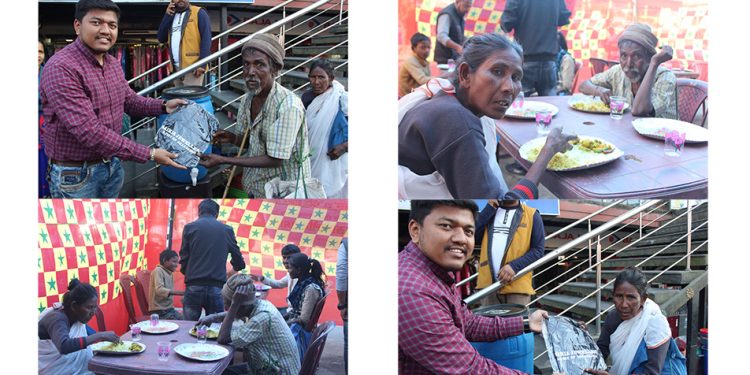 Biswanath Youth offer feast to poor