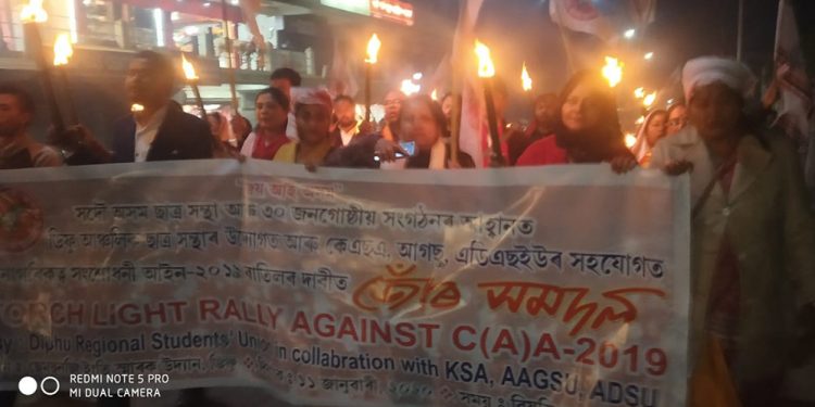 CAA protest in Diphu