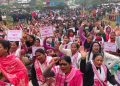 ‘কা’ বাতিলৰ দাবীত শিৱসাগৰ বৰপুখুৰীৰ চাৰিওফালে বিশাল মানৱ শৃংখল