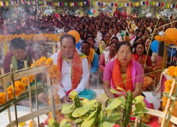 বগামাটিত ব্যক্তিগত পুঁজিৰে বাথৌ ধৰ্মৰ উপাসনা থলী নিৰ্মাণ সাংসদ বিশ্বজিৎ দৈমাৰীৰ