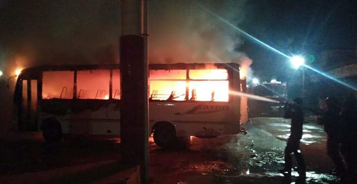 Buses torched