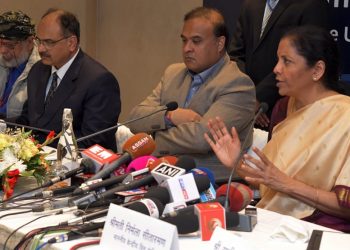 Union Finance Minister Sitharaman addresses Press Conference on Union Budget 2020-21 in Guwahati