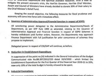 COVID-19: Assam announces austerity measures to mitigate economic crisis