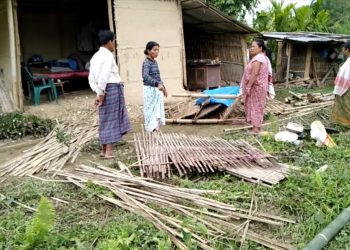 জাগুনত বন্যহস্তীৰ তাণ্ডব; লণ্ড-ভণ্ড বাসগৃহ