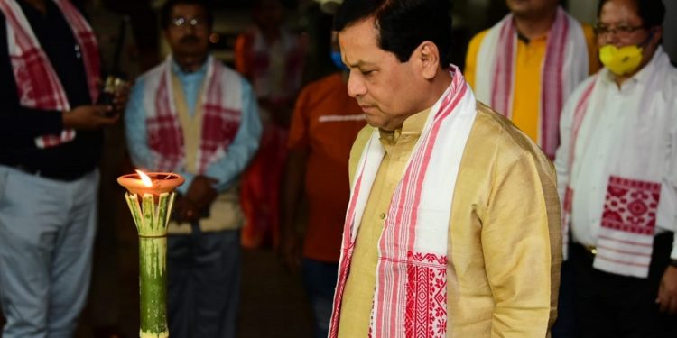 Unity against COVID-19: Assam lights diya in response to CM Sonowal's call