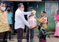 Biswanath MLA distributes rice among people without ration card