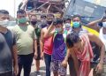 চেন্নাইৰ পৰা ৩০জন শ্ৰমিকক লৈ অহা অসম অভিমুখী বাছ দুৰ্ঘটনাগ্ৰস্ত; কেইবাজন আহত
