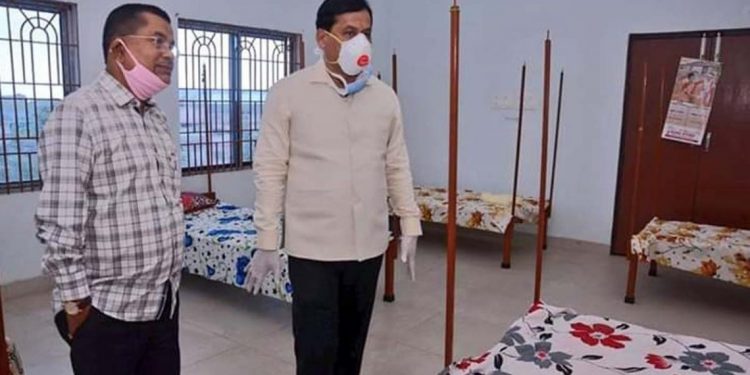 Assam CM Sonowal visits quarantine facilities in Dibrugarh