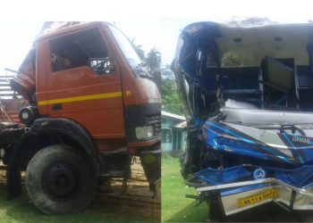 চামগুৰিত নৈশবাছ আৰু ট্ৰাকৰ মাজত সংঘৰ্ষ; থিতাতে নিহত এজন