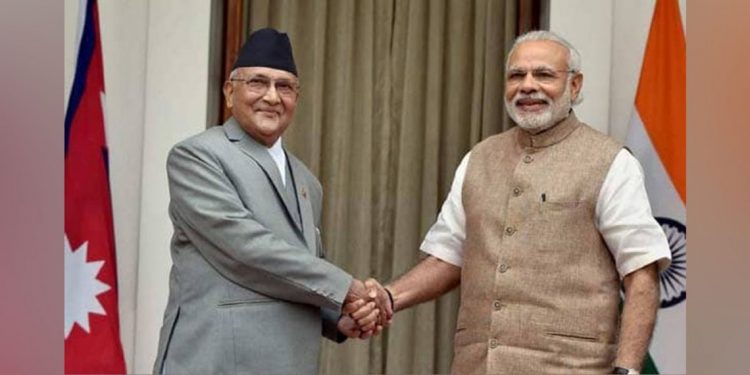 প্ৰধান মন্ত্ৰী মোদীৰ সৈতে নেপালী প্ৰধান মন্ত্ৰী