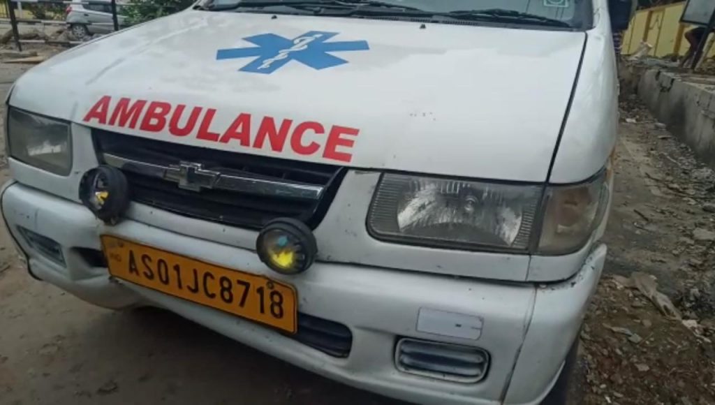 An ambulance found carrying vegetables amid lockdown in Guwahati