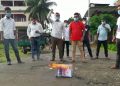 AASU protests against Assam Govt proposed land ordinance in Teok